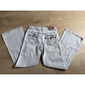 Kids Girl Levi's light wash bootcut jeans rhinestone vintage y2k size 10 regular
